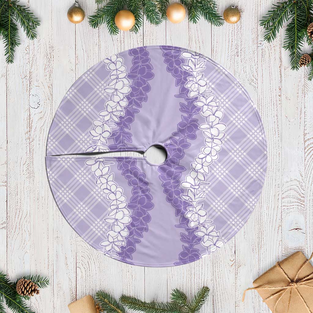 Hawaii Aloha Plumeria Lei Lavender Palaka Tree Skirt LT7 Casual Lavender - Polynesian Pride