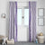Hawaii Aloha Plumeria Lei Lavender Palaka Window Curtain - Polynesian Pride