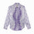 Hawaii Aloha Plumeria Lei Lavender Palaka Women Casual Shirt - Polynesian Pride