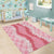 Hawaii Aloha Plumeria Lei Pink Palaka Area Rug - Polynesian Pride