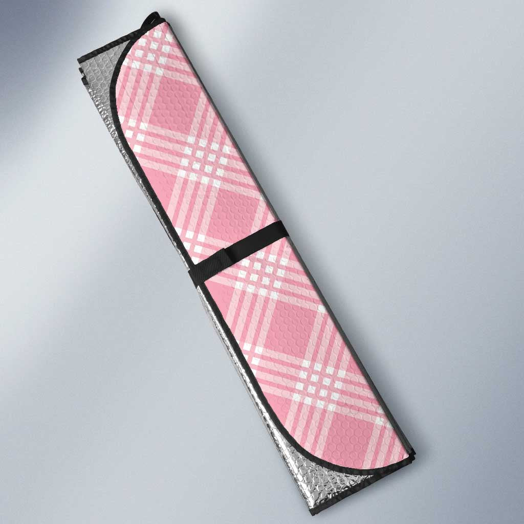 Hawaii Aloha Plumeria Lei Pink Palaka Auto Sun Shade - Polynesian Pride