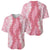 Hawaii Aloha Plumeria Lei Pink Palaka Baseball Jersey - Polynesian Pride