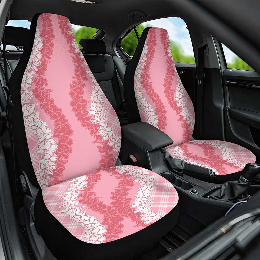 Hawaii Aloha Plumeria Lei Pink Palaka Car Seat Cover - Polynesian Pride