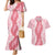 Hawaii Aloha Plumeria Lei Pink Palaka Couples Matching Mermaid Dress and Hawaiian Shirt - Polynesian Pride