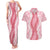 Hawaii Aloha Plumeria Lei Pink Palaka Couples Matching Tank Maxi Dress and Hawaiian Shirt - Polynesian Pride