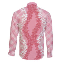 Hawaii Aloha Plumeria Lei Pink Palaka Family Matching Mermaid Dress and Hawaiian Shirt - Polynesian Pride