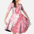 Hawaii Aloha Plumeria Lei Pink Palaka Family Matching Off Shoulder Maxi Dress and Hawaiian Shirt - Polynesian Pride