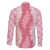 Hawaii Aloha Plumeria Lei Pink Palaka Family Matching Off Shoulder Maxi Dress and Hawaiian Shirt - Polynesian Pride