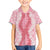 Hawaii Aloha Plumeria Lei Pink Palaka Family Matching Off Shoulder Maxi Dress and Hawaiian Shirt - Polynesian Pride