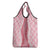 Hawaii Aloha Plumeria Lei Pink Palaka Grocery Bag - Polynesian Pride