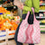 Hawaii Aloha Plumeria Lei Pink Palaka Grocery Bag - Polynesian Pride