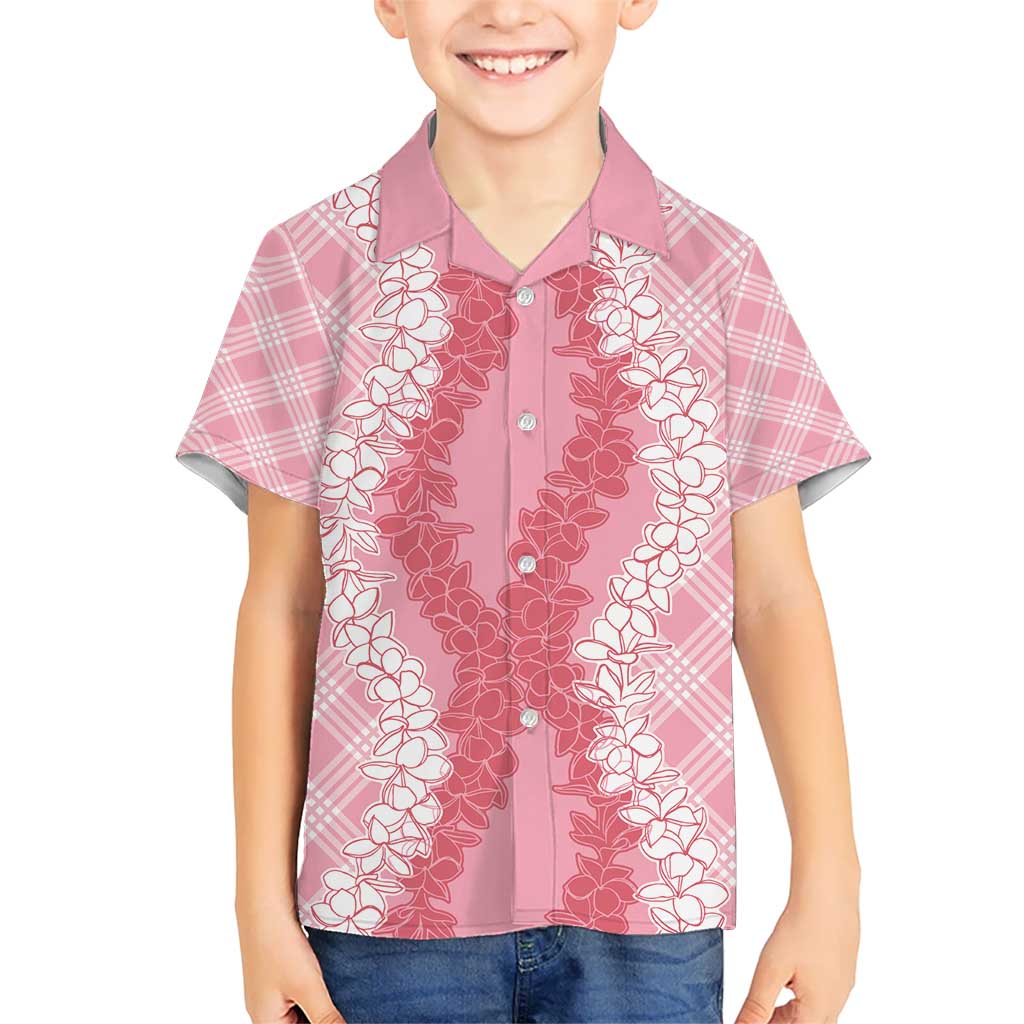 Hawaii Aloha Plumeria Lei Pink Palaka Hawaiian Shirt - Polynesian Pride