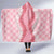 Hawaii Aloha Plumeria Lei Pink Palaka Hooded Blanket - Polynesian Pride