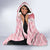 Hawaii Aloha Plumeria Lei Pink Palaka Hooded Blanket - Polynesian Pride