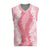 Hawaii Aloha Plumeria Lei Pink Palaka Christmas Knitted V-Neck Vest - Polynesian Pride