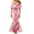 Hawaii Aloha Plumeria Lei Pink Palaka Mermaid Dress - Polynesian Pride