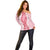 Hawaii Aloha Plumeria Lei Pink Palaka Off Shoulder Sweater - Polynesian Pride