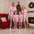 Hawaii Aloha Plumeria Lei Pink Palaka Christmas Pajama Set - Polynesian Pride