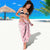 Hawaii Aloha Plumeria Lei Pink Palaka Sarong - Polynesian Pride