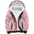 Hawaii Aloha Plumeria Lei Pink Palaka Sherpa Hoodie - Polynesian Pride