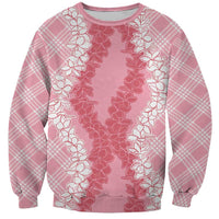 Hawaii Aloha Plumeria Lei Pink Palaka Sweatshirt LT7 Unisex Pink - Polynesian Pride