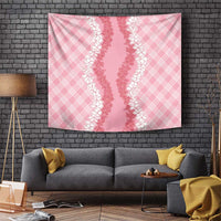 Hawaii Aloha Plumeria Lei Pink Palaka Tapestry - Polynesian Pride