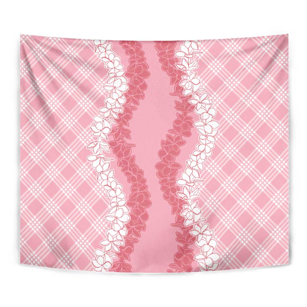 Hawaii Aloha Plumeria Lei Pink Palaka Tapestry - Polynesian Pride