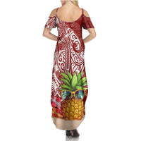 Mele Kalikimaka Hawaii Christmas Family Matching Summer Maxi Dress and Hawaiian Shirt Pineapple Party LT7 - Polynesian Pride