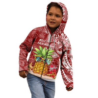 Mele Kalikimaka Hawaii Christmas Kid Hoodie Pineapple Party LT7 - Polynesian Pride