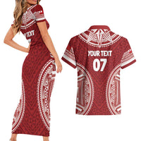 Personalized Mate Maa Tonga Rugby Couples Matching Short Sleeve Bodycon Dress and Hawaiian Shirt Ofa Atu Tonga