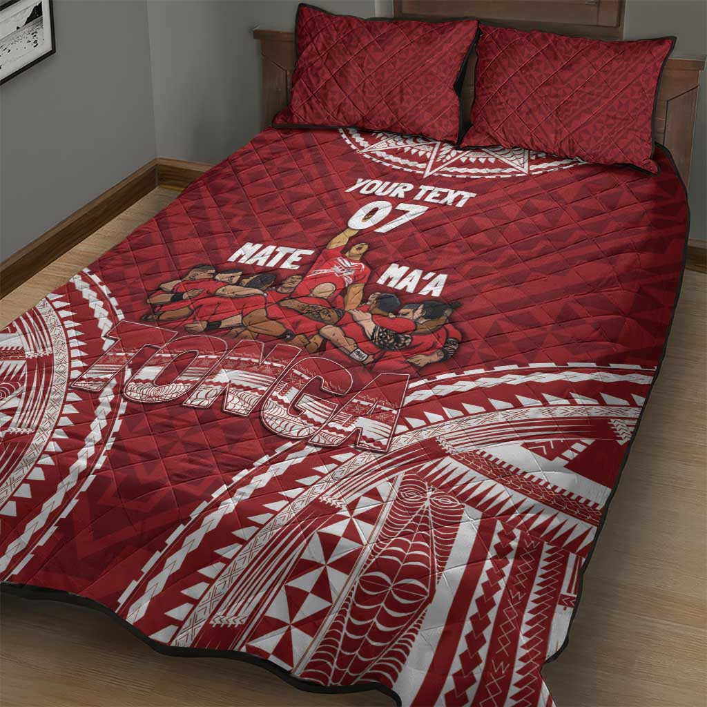 Personalized Mate Maa Tonga Rugby Quilt Bed Set Ofa Atu Tonga