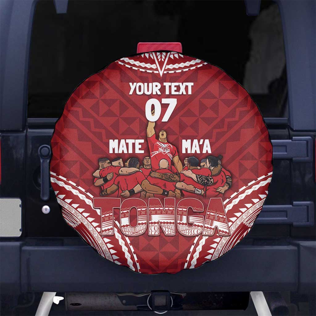 Personalized Mate Maa Tonga Rugby Spare Tire Cover Ofa Atu Tonga