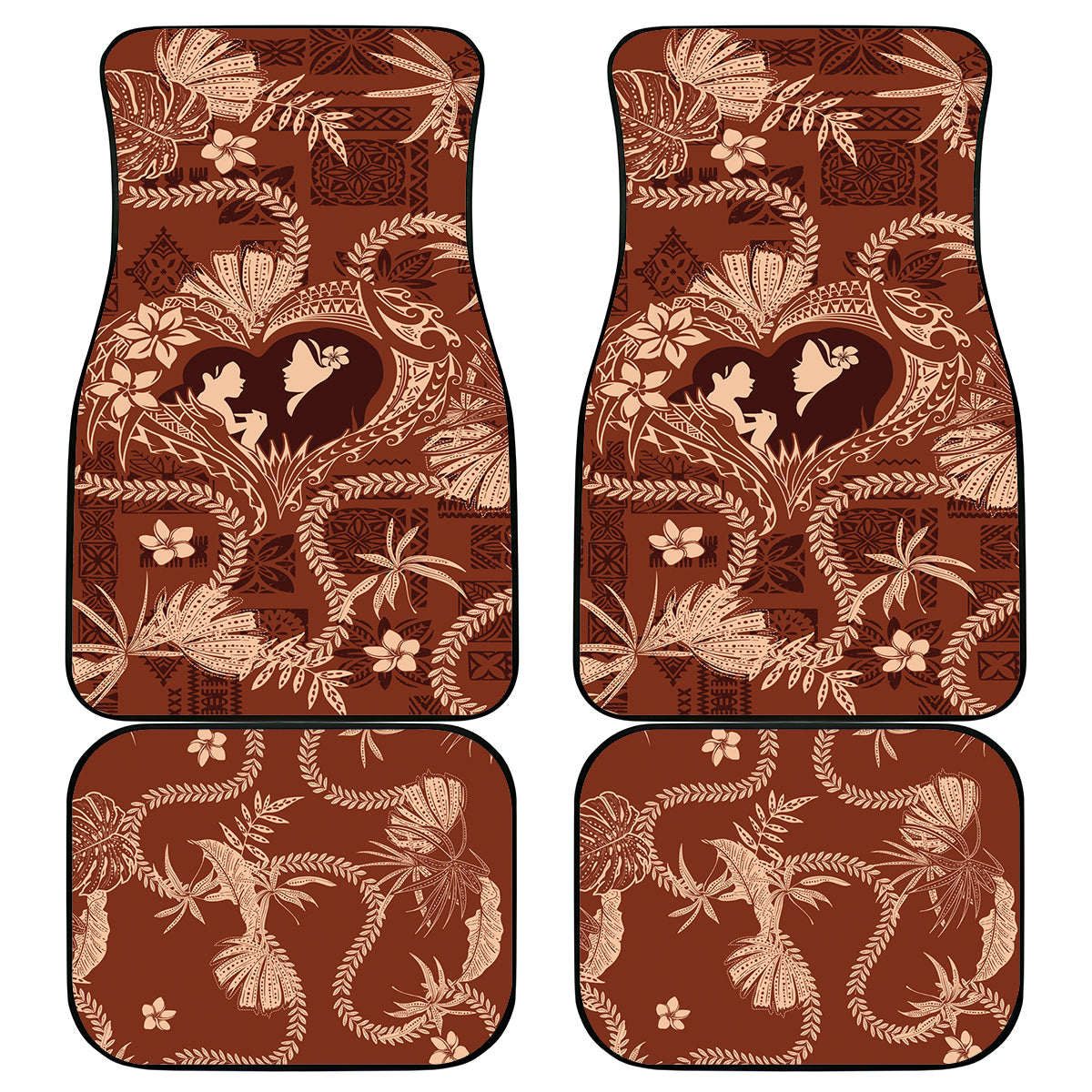 Hawaii Plumeria Car Mats Hau'oli la Makuahine Sunburned LT7 - Polynesian Pride