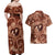 Hawaii Plumeria Couples Matching Off Shoulder Maxi Dress and Hawaiian Shirt Hau'oli la Makuahine Sunburned LT7 - Polynesian Pride