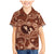 Hawaii Plumeria Family Matching Mermaid Dress and Hawaiian Shirt Hau'oli la Makuahine Sunburned LT7 Son's Shirt Brown - Polynesian Pride