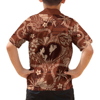 Hawaii Plumeria Family Matching Puletasi and Hawaiian Shirt Hau'oli la Makuahine Sunburned LT7 - Polynesian Pride