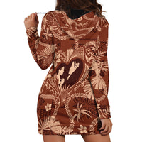 Hawaii Plumeria Hoodie Dress Hau'oli la Makuahine Sunburned LT7 - Polynesian Pride