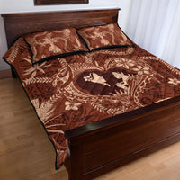 Hawaii Plumeria Quilt Bed Set Hau'oli la Makuahine Sunburned LT7 - Polynesian Pride