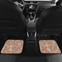 Hawaii Plumeria Car Mats Hau'oli la Makuahine Beige LT7 Set 2pcs - Back Beige - Polynesian Pride