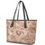 Hawaii Plumeria Leather Tote Bag Hau'oli la Makuahine Beige LT7 - Polynesian Pride