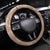 Hawaii Plumeria Steering Wheel Cover Hau'oli la Makuahine Beige LT7 Universal Fit Beige - Polynesian Pride