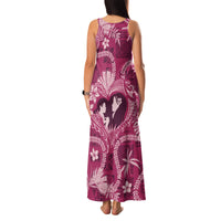 Hawaii Plumeria Family Matching Tank Maxi Dress and Hawaiian Shirt Hau'oli la Makuahine Rosy LT7 - Polynesian Pride