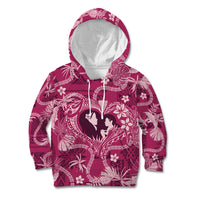 Hawaii Plumeria Kid Hoodie Hau'oli la Makuahine Rosy LT7 Hoodie Pink - Polynesian Pride