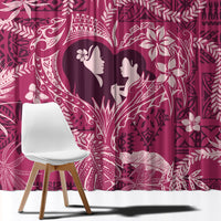 Hawaii Plumeria Window Curtain Hau'oli la Makuahine Rosy LT7 - Polynesian Pride