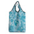 Hawaii Plumeria Grocery Bag Hau'oli la Makuahine Turquoise