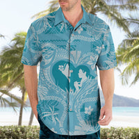 Hawaii Plumeria Hawaiian Shirt Hau'oli la Makuahine Turquoise LT7 - Polynesian Pride
