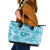 Hawaii Plumeria Leather Tote Bag Hau'oli la Makuahine Turquoise LT7 Turquoise - Polynesian Pride