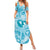 Hawaii Plumeria Summer Maxi Dress Hau'oli la Makuahine Turquoise LT7 Women Turquoise - Polynesian Pride