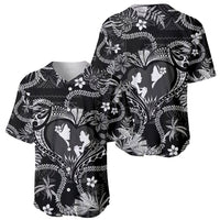 Hawaii Plumeria Baseball Jersey Hau'oli la Makuahine Monochrome LT7 - Polynesian Pride