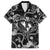 Hawaii Plumeria Hawaiian Shirt Hau'oli la Makuahine Monochrome LT7 Black - Polynesian Pride